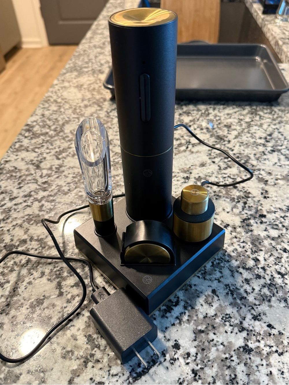 Electric wine opener set